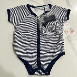 First Impressions onesie w/booties (sz 3-6 mos)